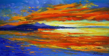 An Oban sunset looking to Mull 16x30
